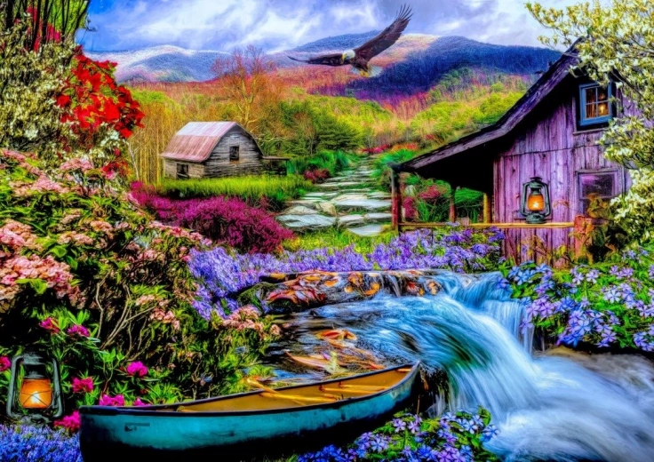 Puzzle Idylle montagnarde 1500 pièces