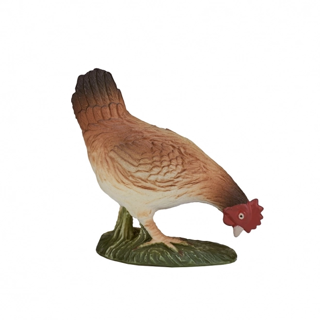 Figurine réaliste poule se nourrissant