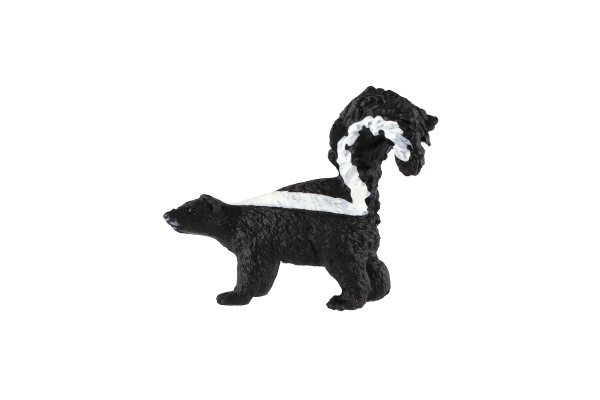 Zooted skunk rayé en plastique de 5 cm en sachet