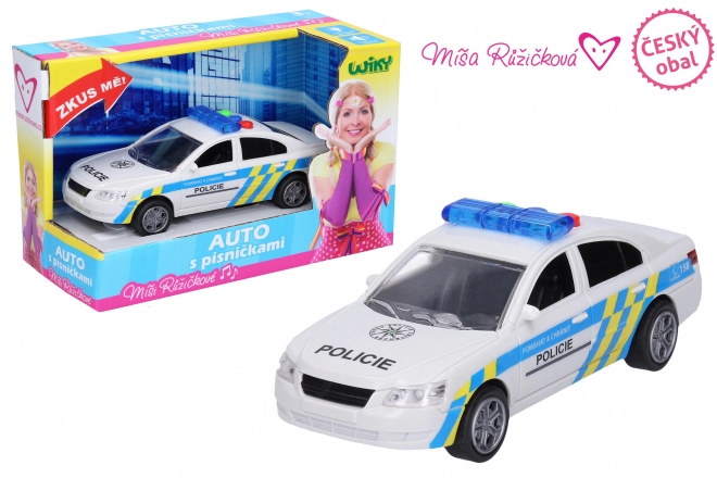 Voiture de police avec effets 15,5 cm - Míša Růžičková - parle tchèque, emballage tchèque