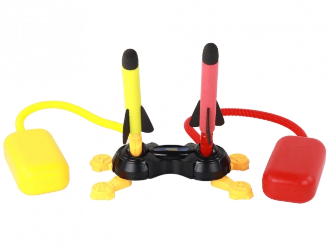 Pompe de fusée en mousse jaune rouge 6 pièces