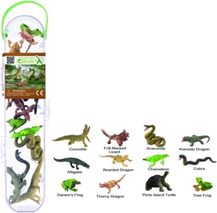 Collecta mini reptiles et amphibiens – ensemble de 12 pcs
