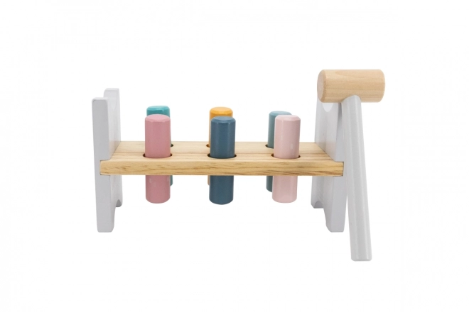 VIGA PolarB Banc en bois avec marteau – Jouet Montessori