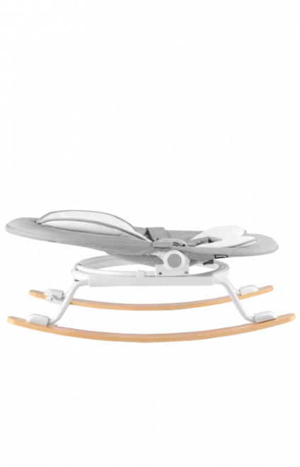 Chaise berçante pour enfants Rosa gris-blanc