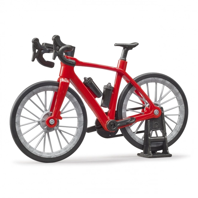 Vélo de course Bruder avec figurine de cycliste