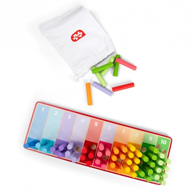 Bâtonnets de comptage arc-en-ciel pour enfants