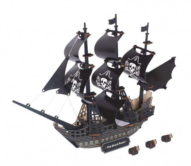 Puzzle 3D en bois Navire pirate Perle noire