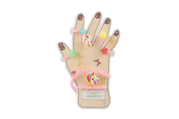 Ensemble de beauté avec bagues et bracelets pour enfants