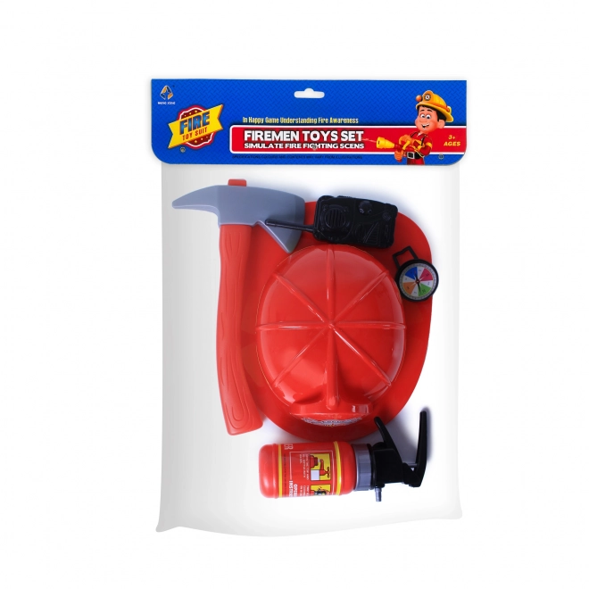Ensemble casque de pompier et accessoires