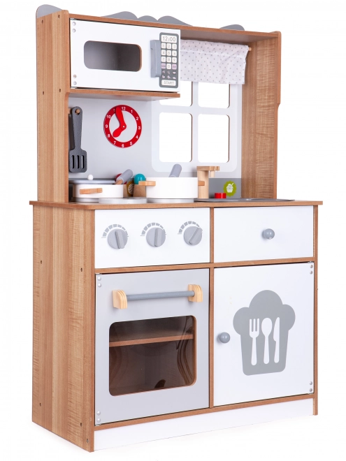 Cuisine en bois pour enfants avec accessoires Ecotoys