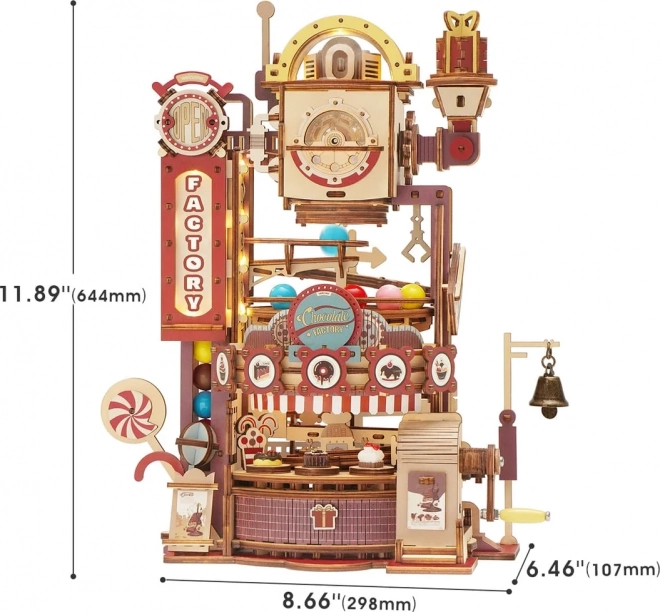 RoboTime 3D casse-tête piste à billes Usine de chocolat