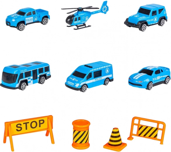 Ensemble complet de véhicules de police