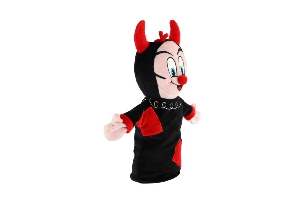 diable/marionnette à main en peluche 30cm sur carte 0m+