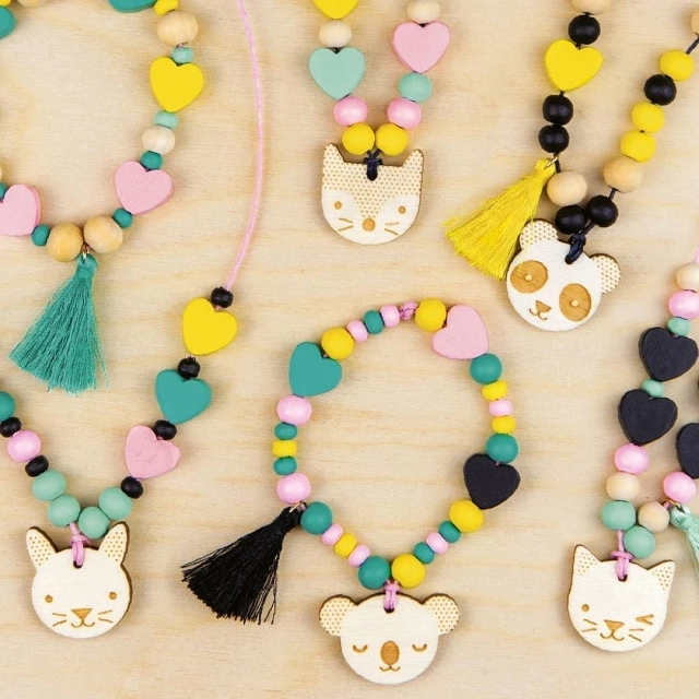 Petit Collage Kit de création de bijoux Charmants animaux