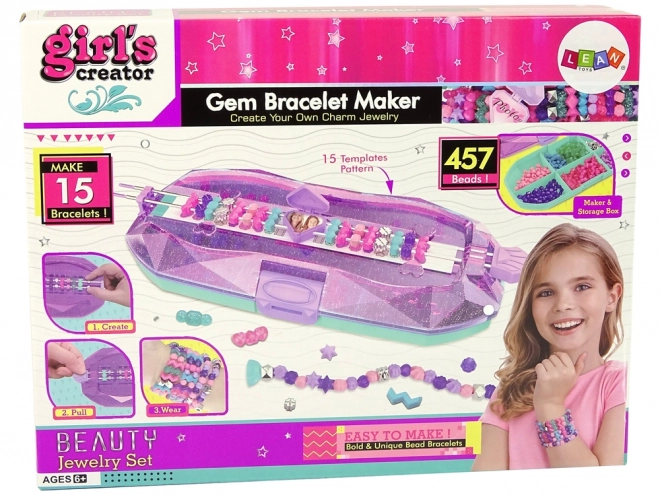 Kit de Création de Bracelets Perles Colorées Conteneur Créateur