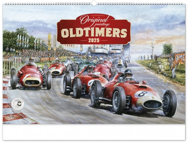 Calendrier mural NOTIQUE Oldtimers – Václav Zapadlík 2025, 64 x 42 cm