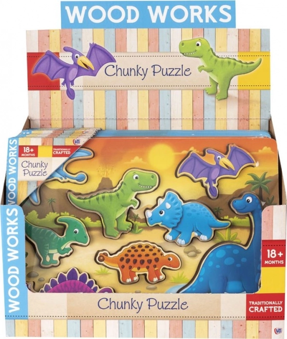 Puzzle en bois dinosaures