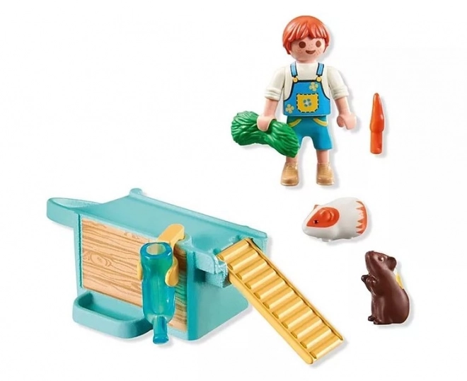 Set de figurines Mon Vie garçon avec cochons d'Inde