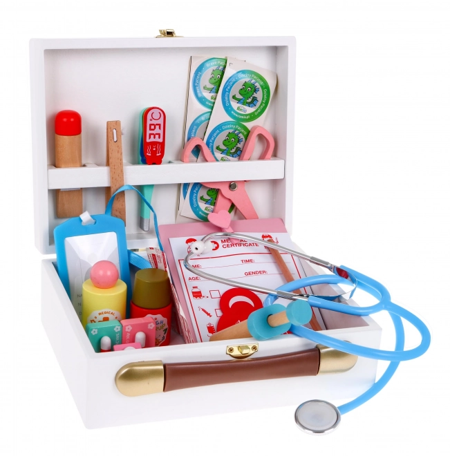 Ensemble médical en bois pour enfants 3+ avec accessoires 30 pièces