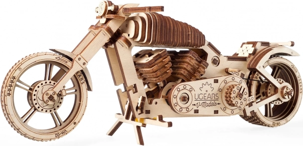 Puzzle 3D en bois moto UGEARS – modèle mécanique sans colle