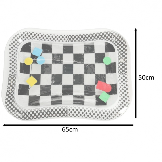 Tapis d'eau pour enfants - Échiquier noir et blanc