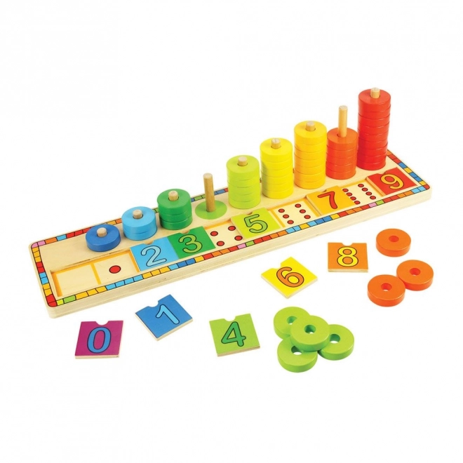 Planche avec chiffres encastrables Bigjigs