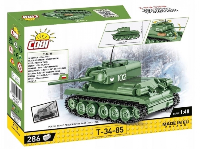 COBI 2716 II WW T-34-85, 1:48, 286 k