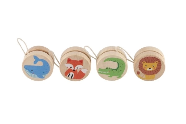 Yo-yo en bois avec animaux 5,5 cm
