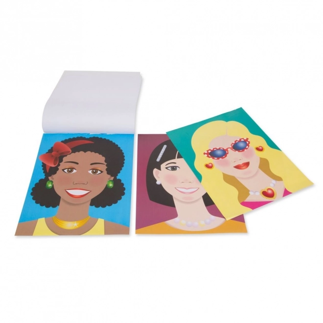 Ensemble d'autocollants pour filles - Visages