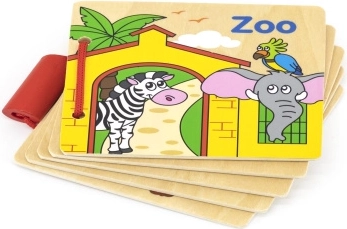 Illustrations colorées des animaux du zoo
