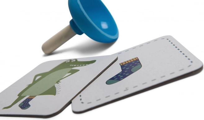 Chaussettes de crocodile – jeu d’observation pour enfants (4+)