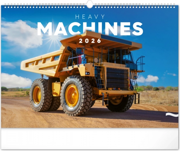 Calendrier mural Machines de chantier 2026