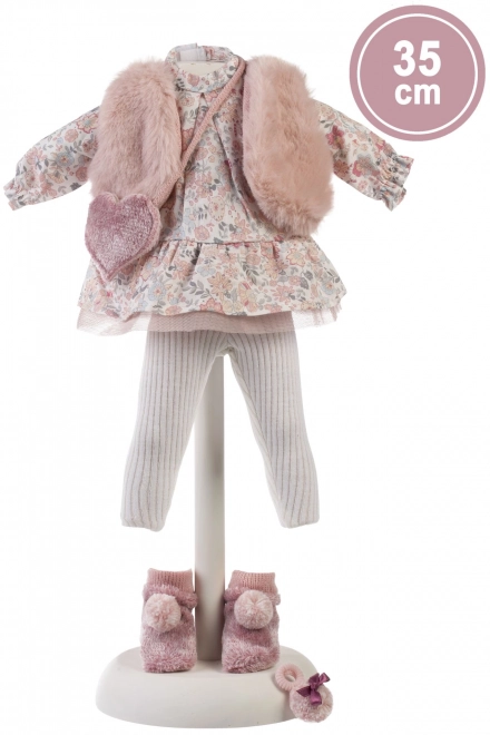 Llorens 535S SARA - poupée réaliste avec corps en tissu souple - 35 cm