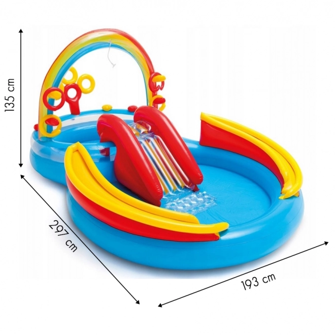 Grand centre aquatique avec toboggan 297 x 193 x 135 cm