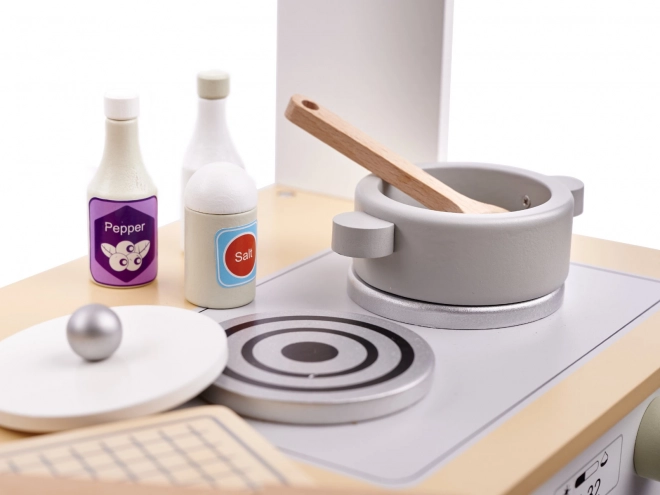 Cuisine en bois pour enfants avec accessoires