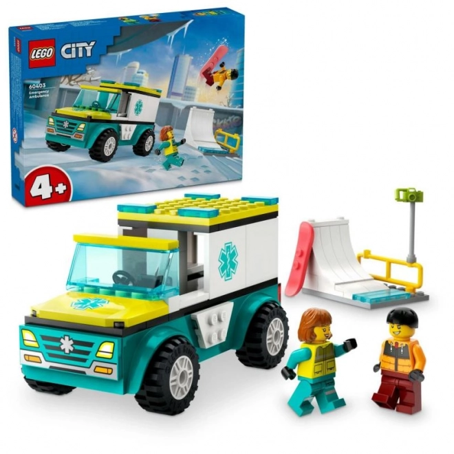 LEGO® City 60403 Ambulance et snowboarder