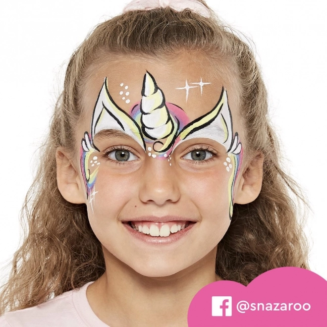 Set de couleurs Snazaroo pour le visage et le corps avec pochoirs Licornes et papillons