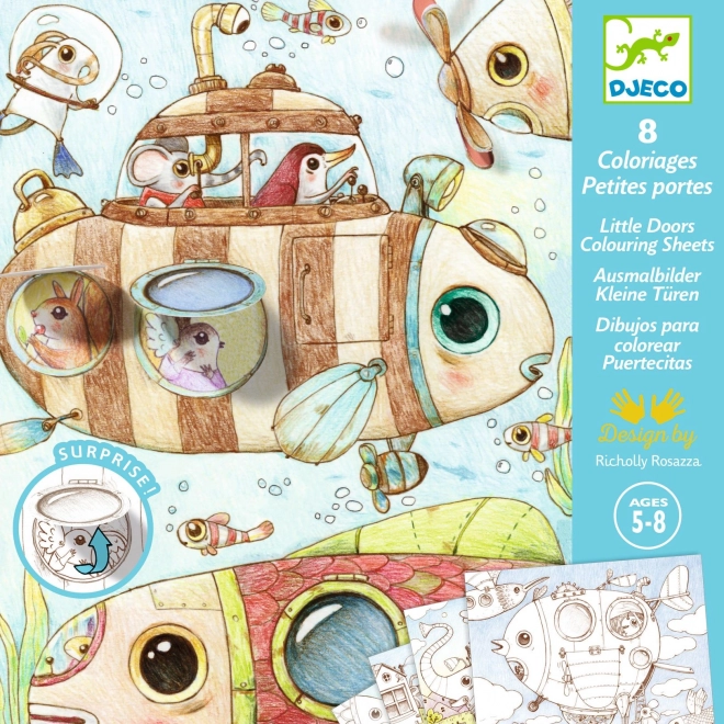 Livre de coloriage révélateur Malo en voyage par Djeco