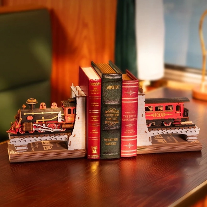 Support de livre puzzle 3D Train à vapeur historique