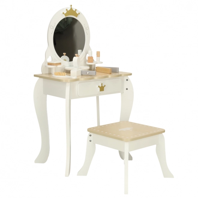 Coiffeuse en bois pour filles Bella avec accessoires