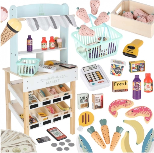 Structure en bois stable avec 6 étagères