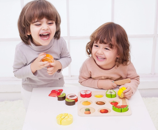 Classique Monde Fruits en Bois à Découper Montessori Ensemble