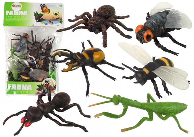 Ensemble de figurines d'insectes Insecte Araignée Abeille 6 pcs.
