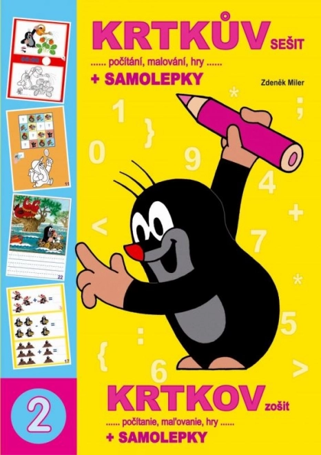 Livre de coloriage A4 Krtkóv avec autocollants