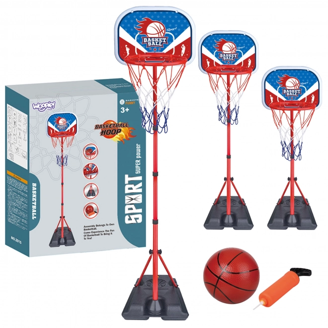 Ensemble de basketball WOOPIE avec support et ballon