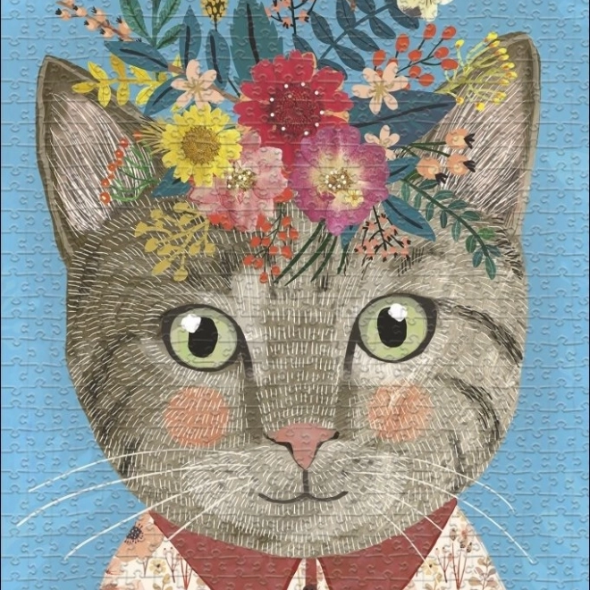 Puzzle HEYE Floral Friends : Belle petite chatte 1000 pièces