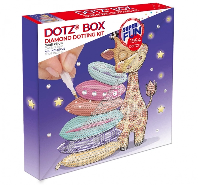 Mozaïque avec diamants - coussin avec girafe