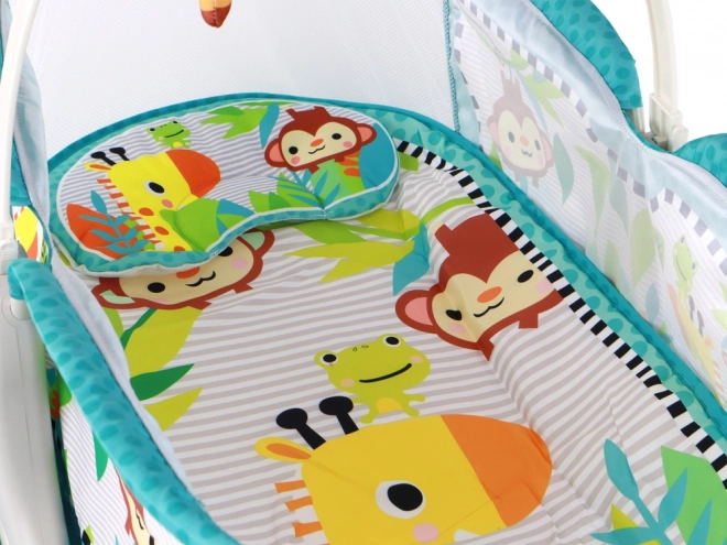 Lit bébé multifonctionnel 2 en 1 Baby Mat Sons Vibrations Bleu