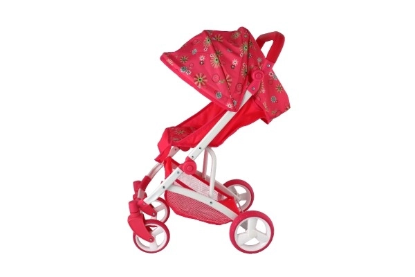 Poussette pour poupées sportive avec auvent tissu 58x35x70cm en boîte 33x48x16cm