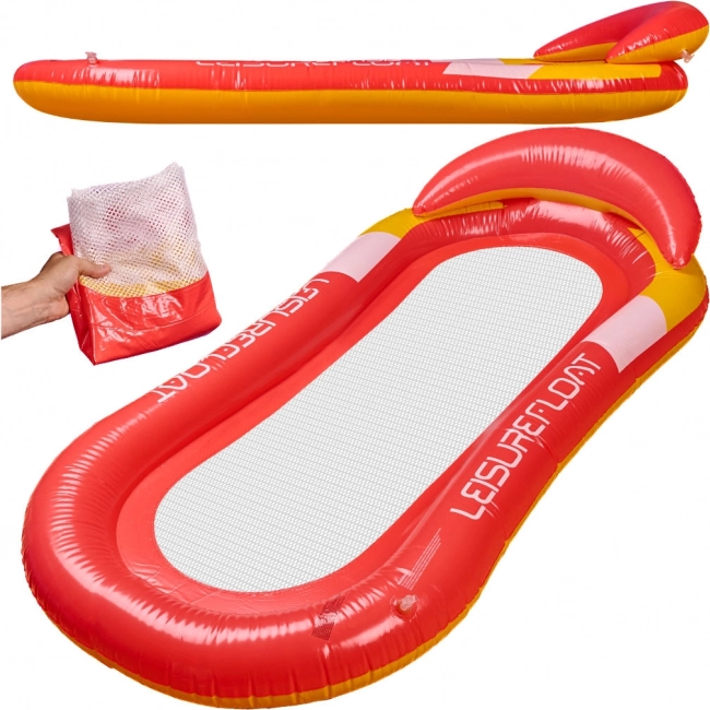 Matelas de plage gonflable rouge